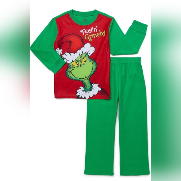 The Grinch Other - 🌲 Kids’ Festive Grinch Pajama Set — Size M (8) — Excellent Condition